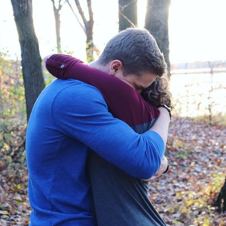 He gives the best hugs.