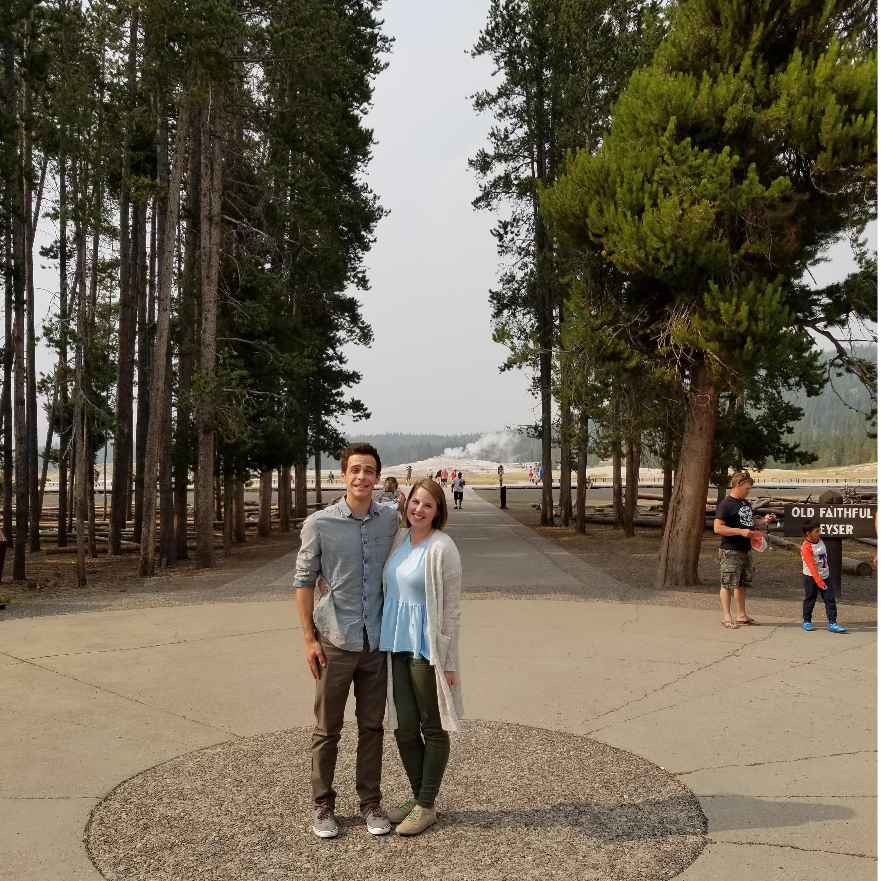 Our first date in Yellowstone