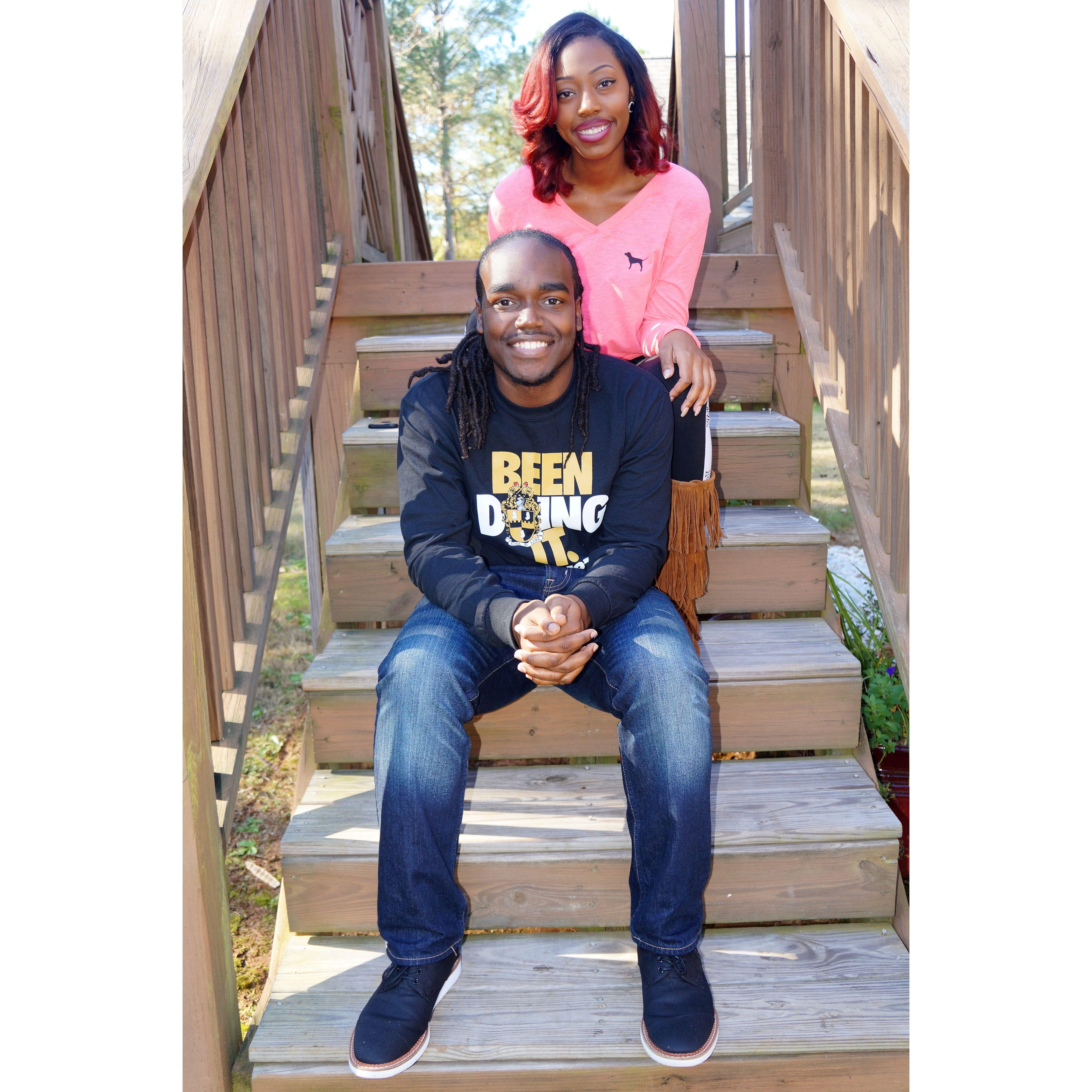 2015: Our first Thanksgiving together! We spent it with Candace's family at her aunt's house in Atlanta.