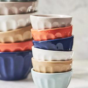 The Latte Stoneware Nut Bowls, Assorted Set of 6: Amelie Edition