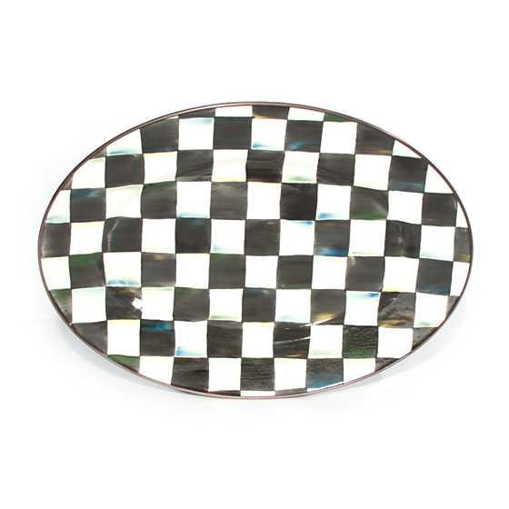 MACKENZIE-CHILDS Courtly Check Enamel Oval Platter - Small