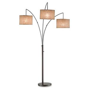 Adesso Trinity Arc Floor Lamp in Antique Bronze