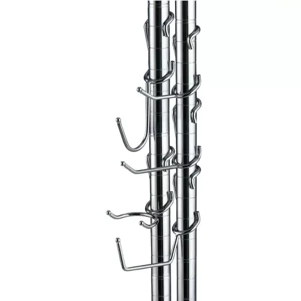 Variety Pack Shelf Pole Hooks in Chrome (5-Pack)
