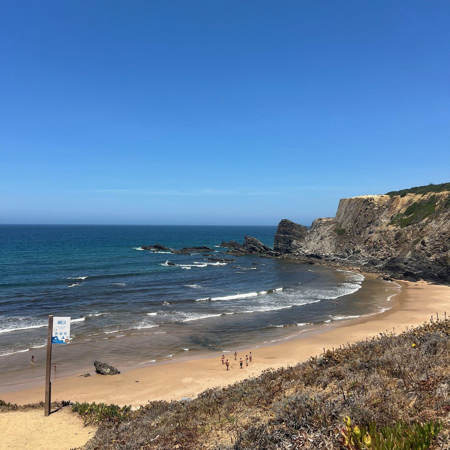 Praia Da Amalia- where we will have our beach day!