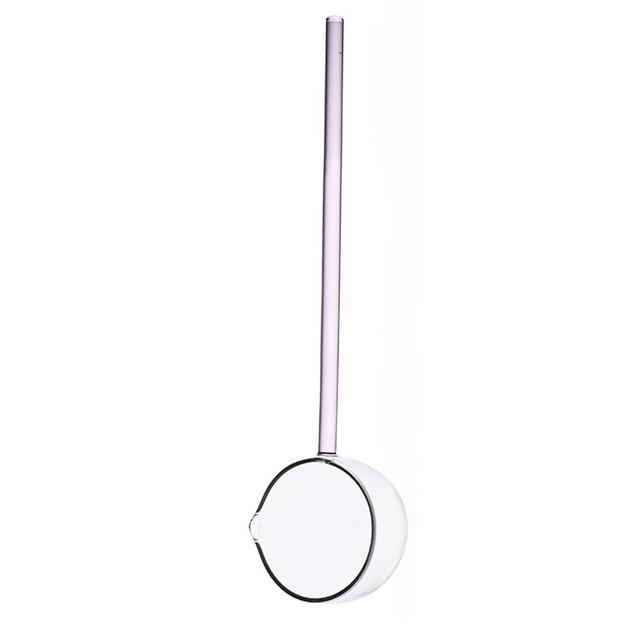 TMXAOK Clear Glass Stirring Spoons Transparent Crystal Teaspoons Milk Cocktail Cold Drinks Mixing Spoon Swizzle Stick Stirrers Salt Sugar Spice Appetizers Ice Cream Scoop for Bar Banquet Party, Pink