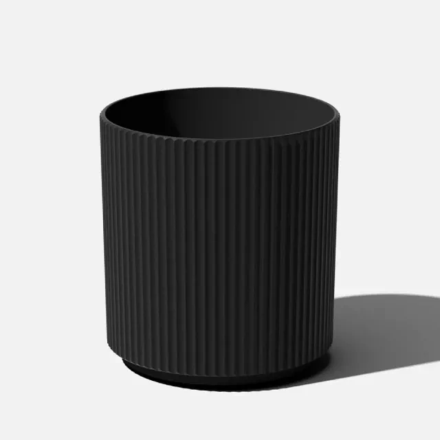 Veradek Demi Series 20" Plastic-Stone Planter - Black