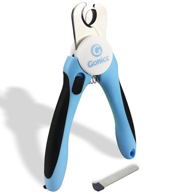 gonicc Professional Small Dog and Cat Nail Clippers Sharp Stainless Steel Pet Nail Trimmers(with Free Nail File in Handle), for Rabbit, Small Animal, with Safety Guard to Avoid Overcutting