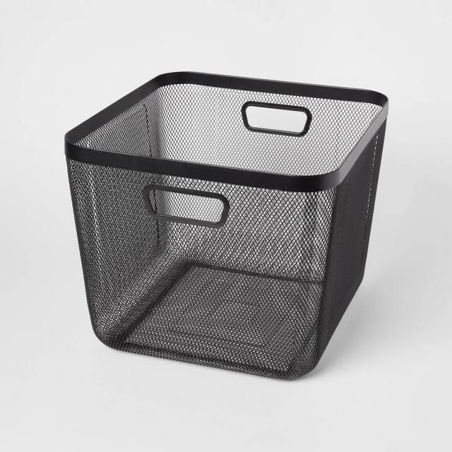Large Metal Mesh Bin Black - Brightroom™