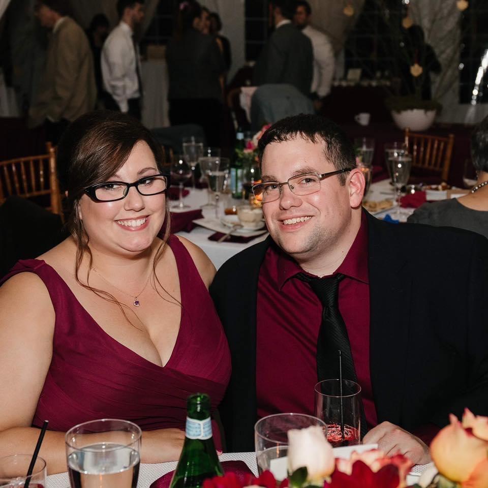 Enjoying each other's company at Courtney and Matt's Wedding