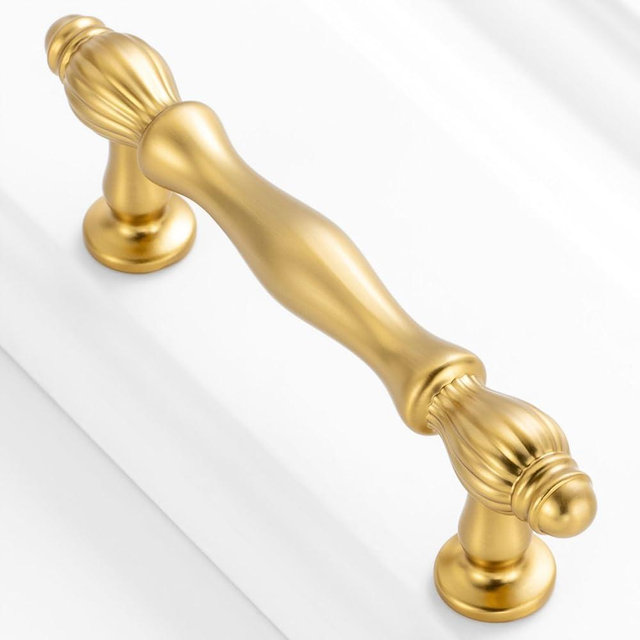BEROSSA 10 Pack 3 Inch Brushed Gold Cabinet Pulls Gold Cabinet Handles Gold Hardware for Kitchen Cabinets 2510 Drawer Dresser Cupboard Bedroom Bathroom