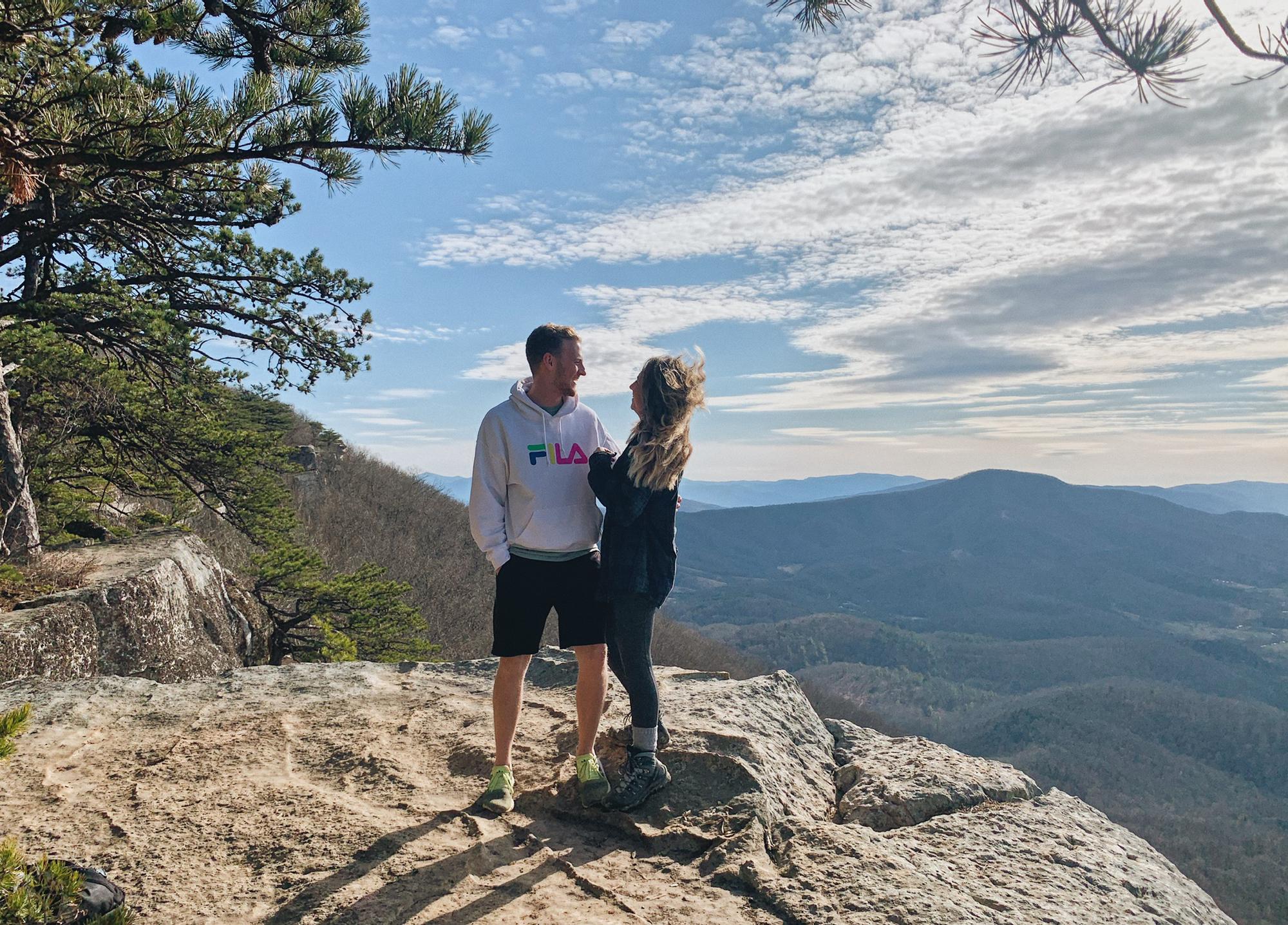 Our first hike alone together.