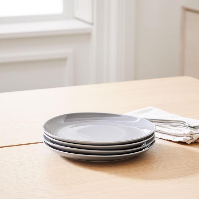 Organic Salad Plate Set Of 4 Dove Gray