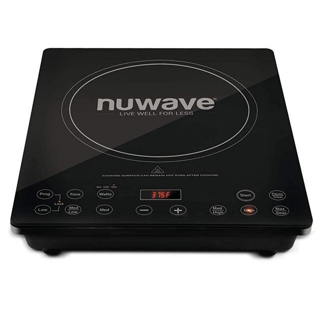 NuWave Precision Induction Cooktop Pro Chef Commercial-Grade NSF-Certified 1800-watt Induction Cooktop With Fast, Safe, Powerful Induction Cooking Technology, Automatic Shutoff, Programmable Stage Cooking Capabilities, Delay Feature & Temperature Range Between 100°F and 575°F, Adjustable In 5° Increments