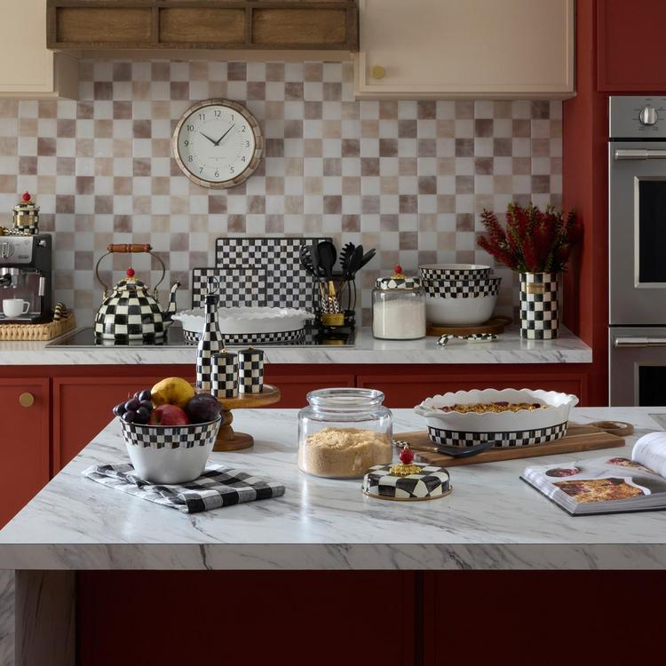 MacKenzie-Childs, Courtly Check Everyday Stoneware 3-Piece Mixing