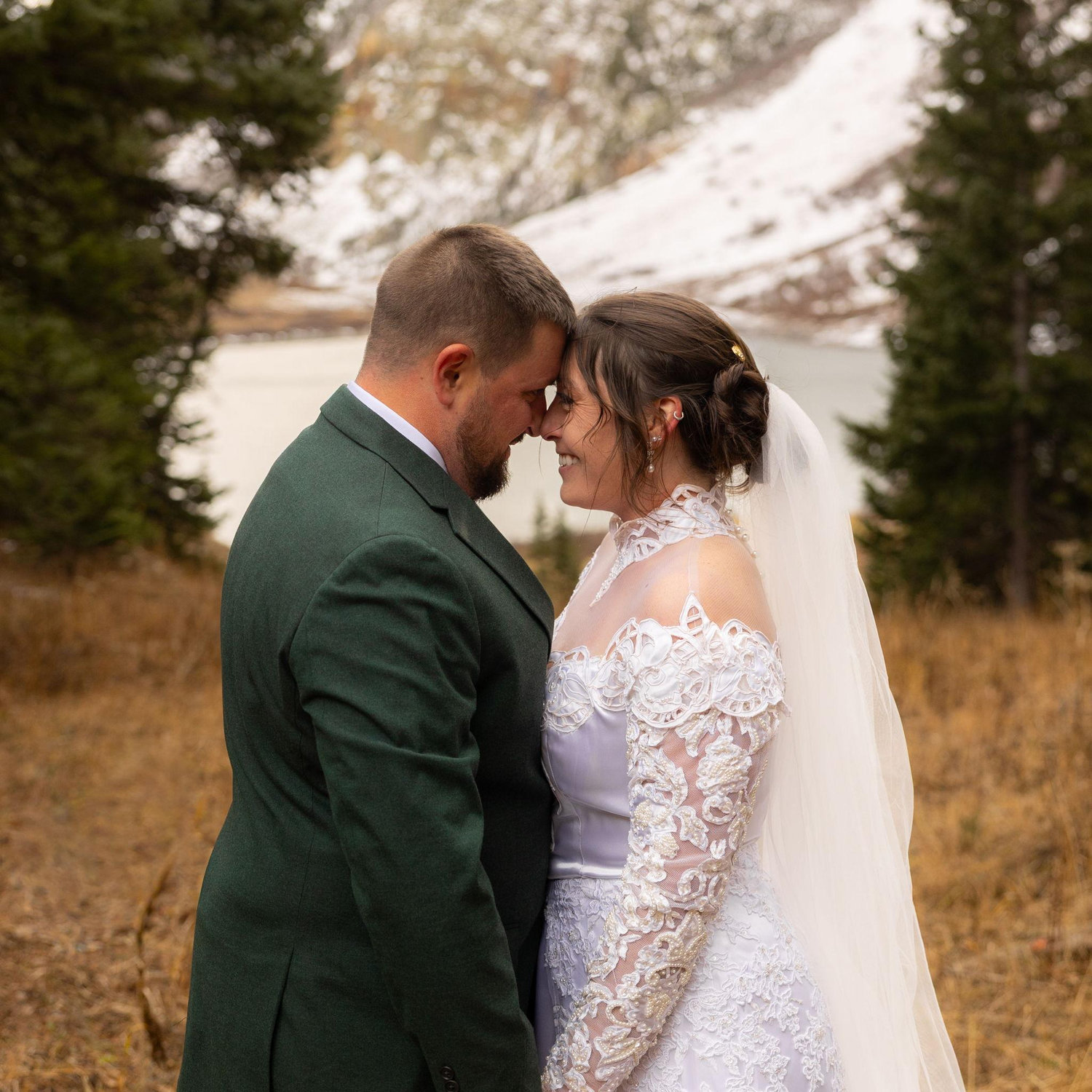 It even snowed a little while we were getting married!