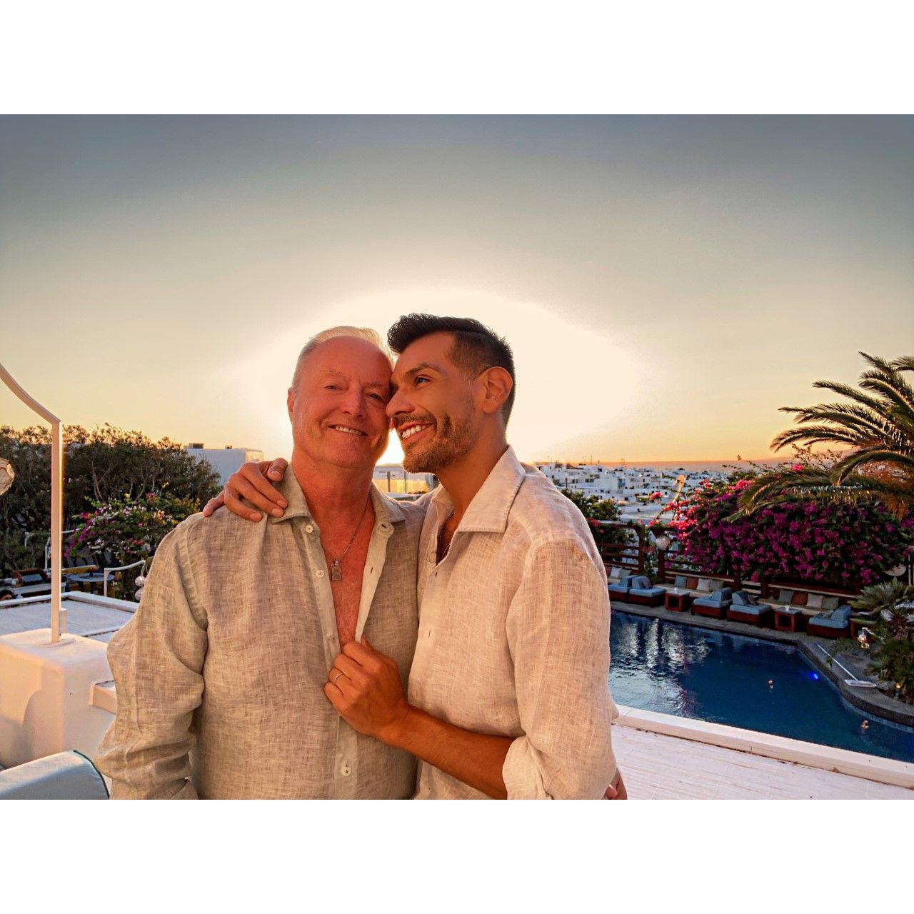 Enjoying the view from the Belvedere (Mykonos, Greece. 2022)