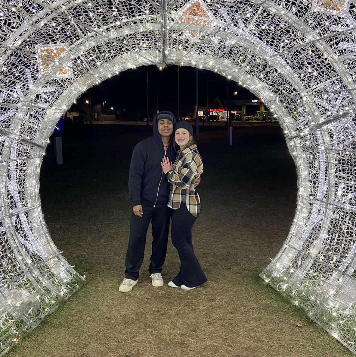 Our first time going to Christmas lights together.