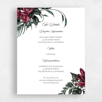 Burgundy, Red Wedding Enclosure - Poconos