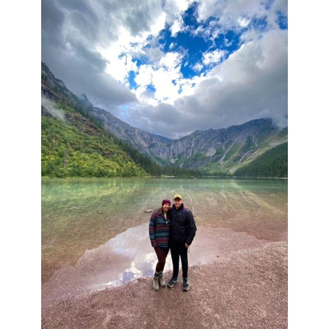 The day after Jon proposed in Glacier National Park