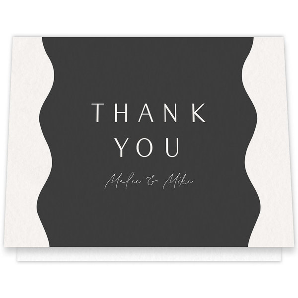 THANK YOU フォトグラファーが大事にしている180の言葉 Molnar Landscape | Dark Charcoal | Zola Thank You Cards