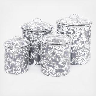 Splatter Enamelware 4-Piece Canister Set