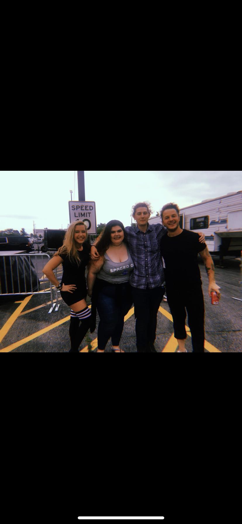 Picture with the band we were seeing when Austin proposed!