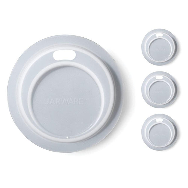 Jarware Translucent 82673 Wide Mouth Drink Lid, Set of 4