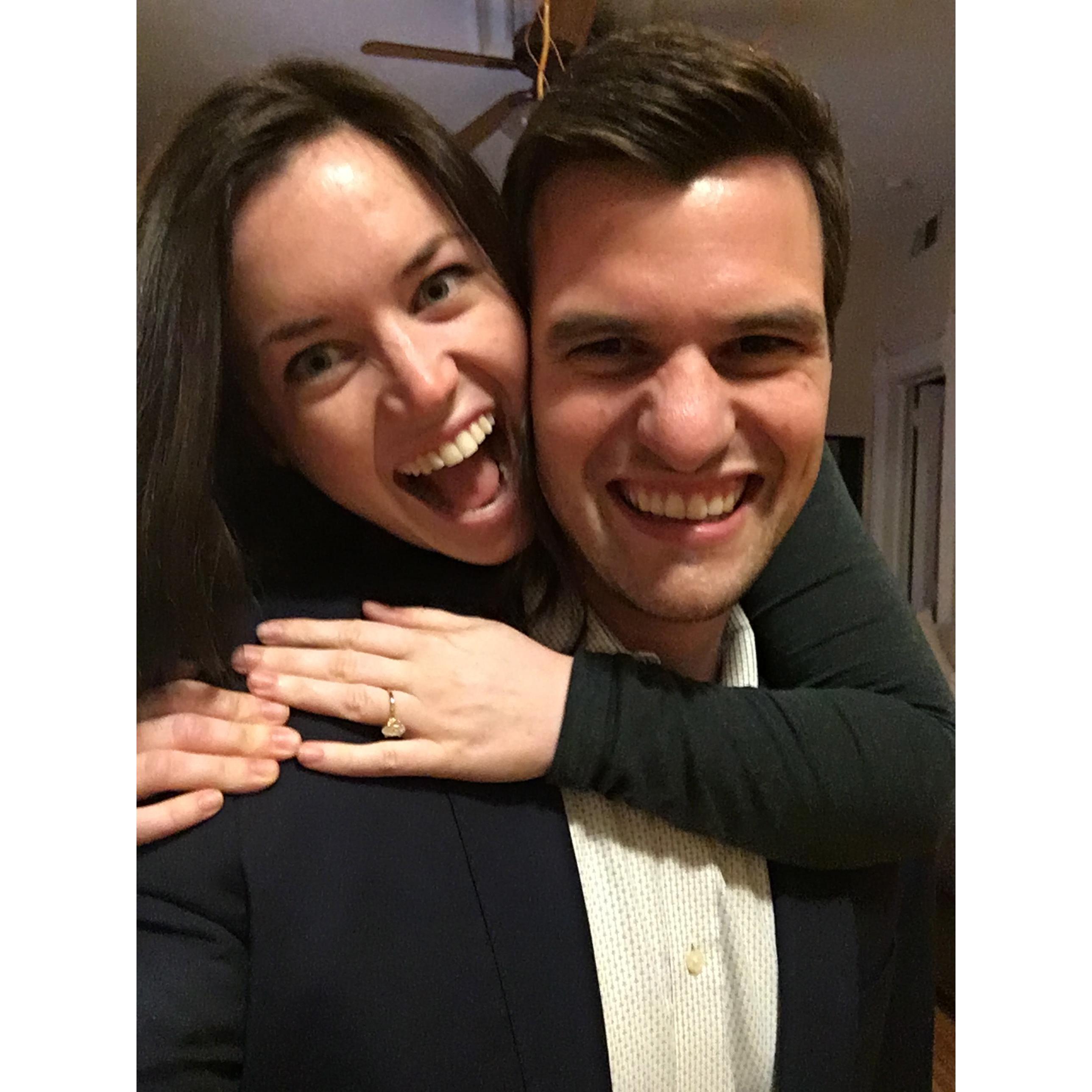 The night we got engaged 11/9/17<3