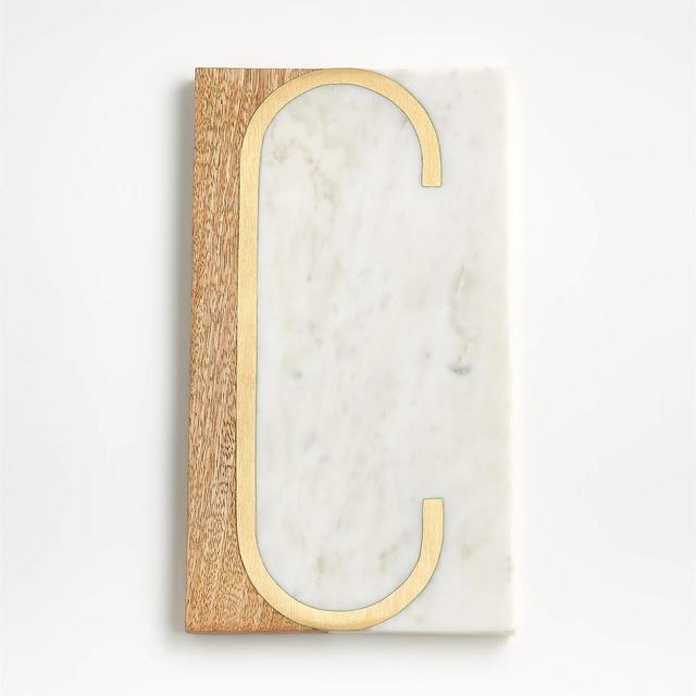 Crate & Barrel "C" Monogrammed Serving Board