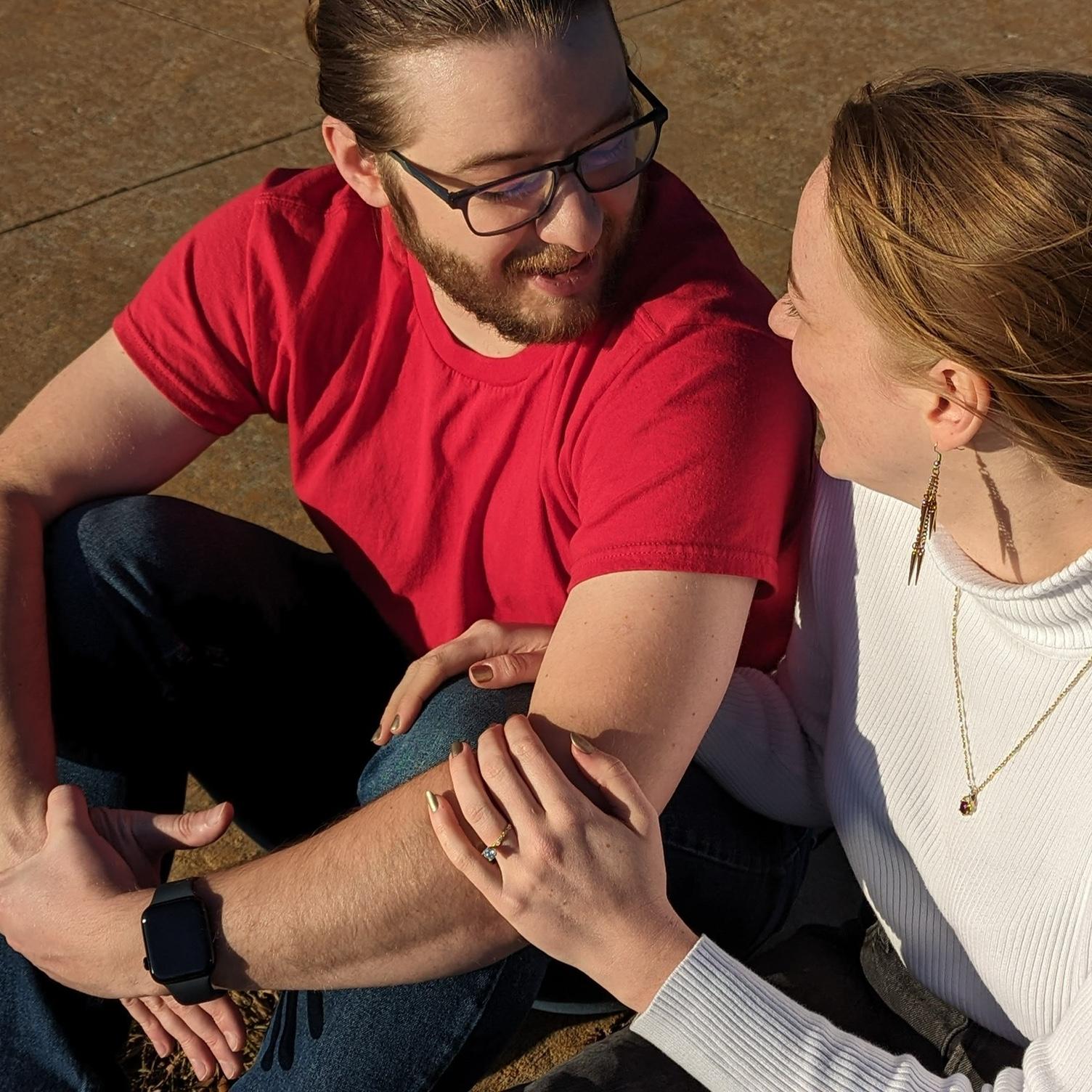 This was taken right after he proposed