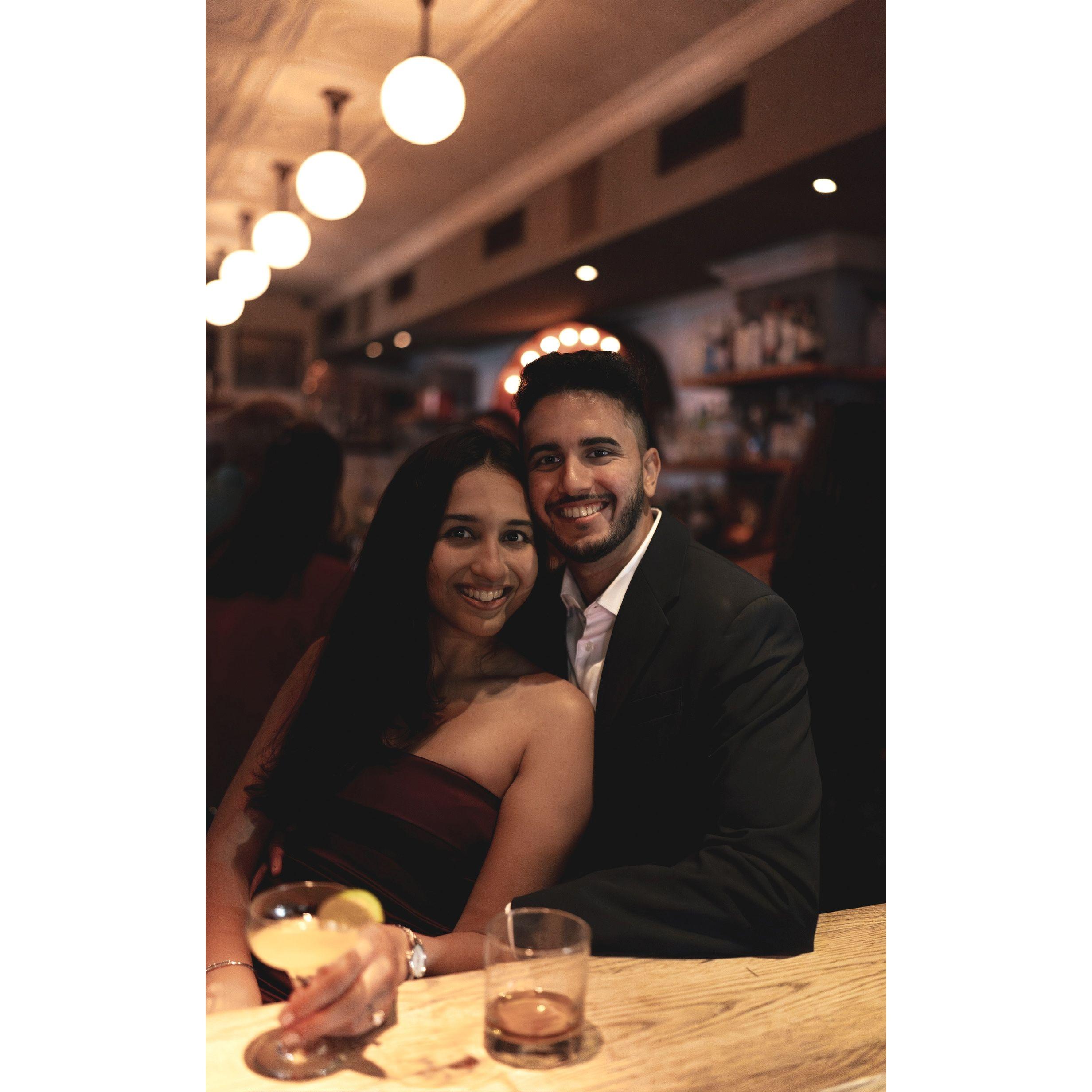Inside the bar where we had our first date