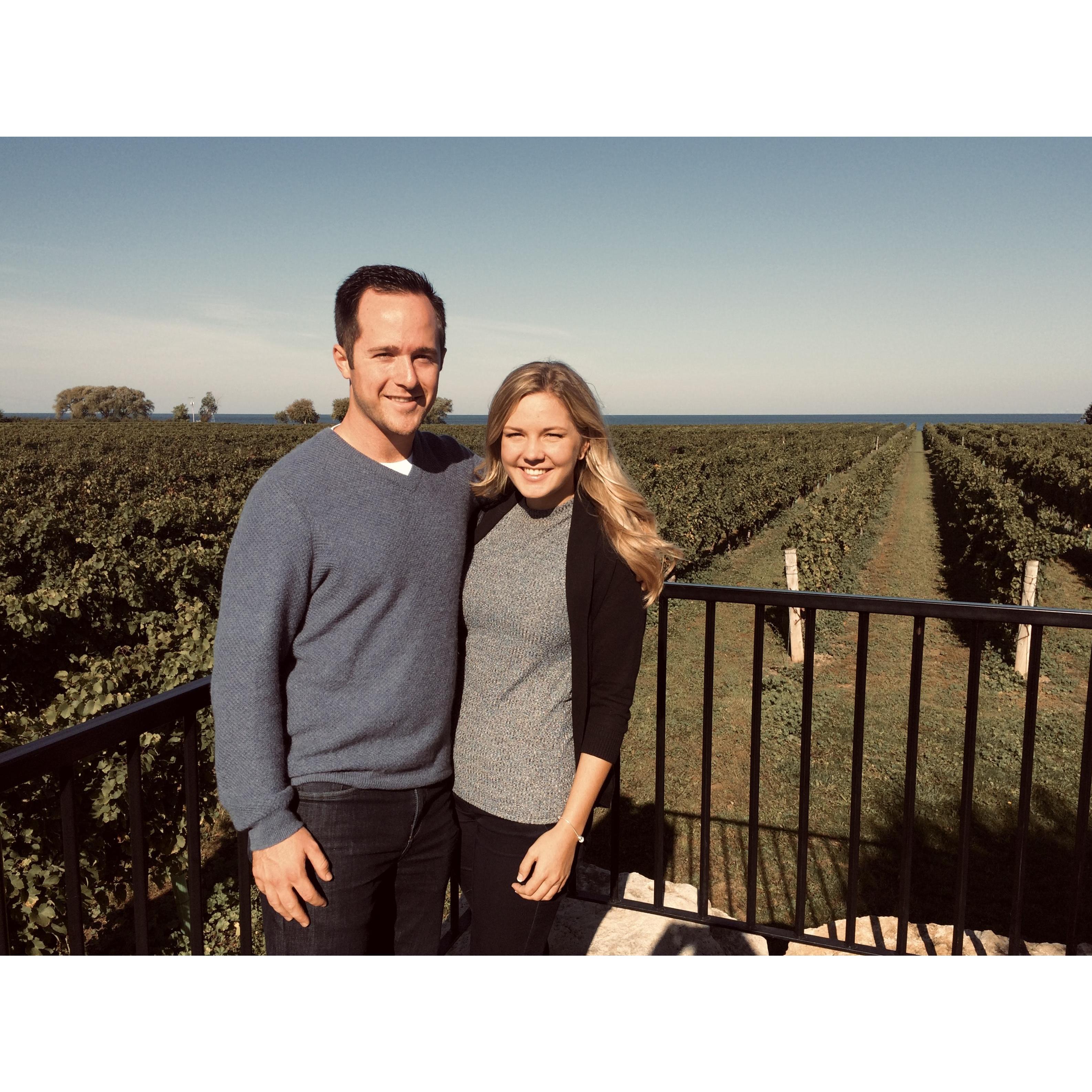 Our first winery tour together in October 2016.