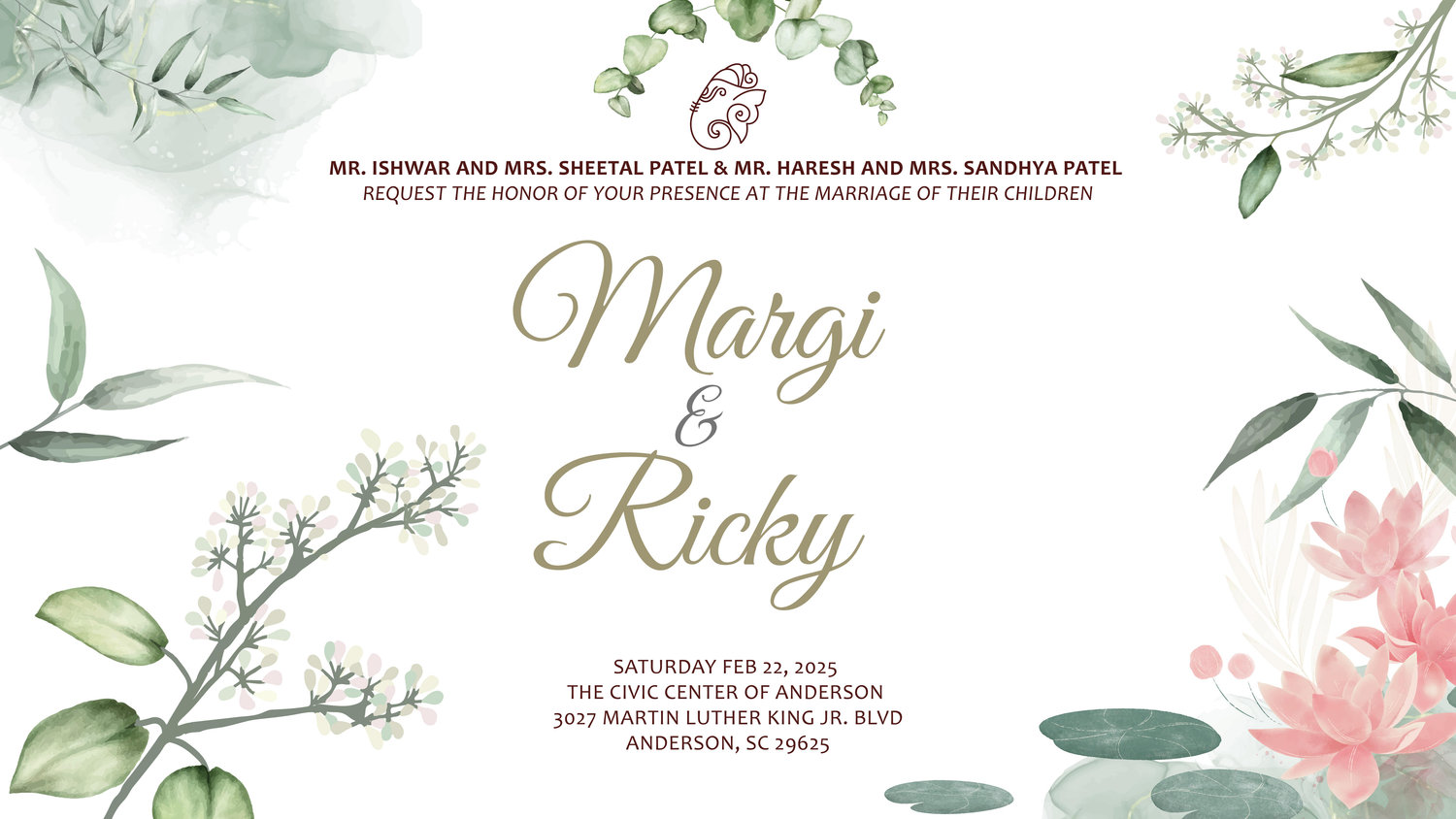 The Wedding Website of Margi Patel and Ricky Patel