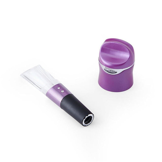 Rabbit Aerate and Preserve Wine Set, Wine/Champagne Sealer and Super Aerator (Purple), Standard