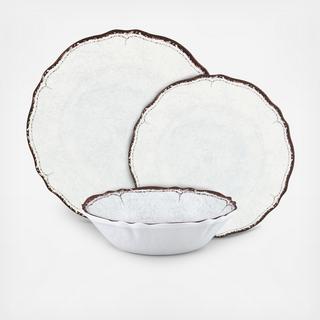 12-Piece Antiqua BPA Free Melamine Dinnerware Set, Service for 4