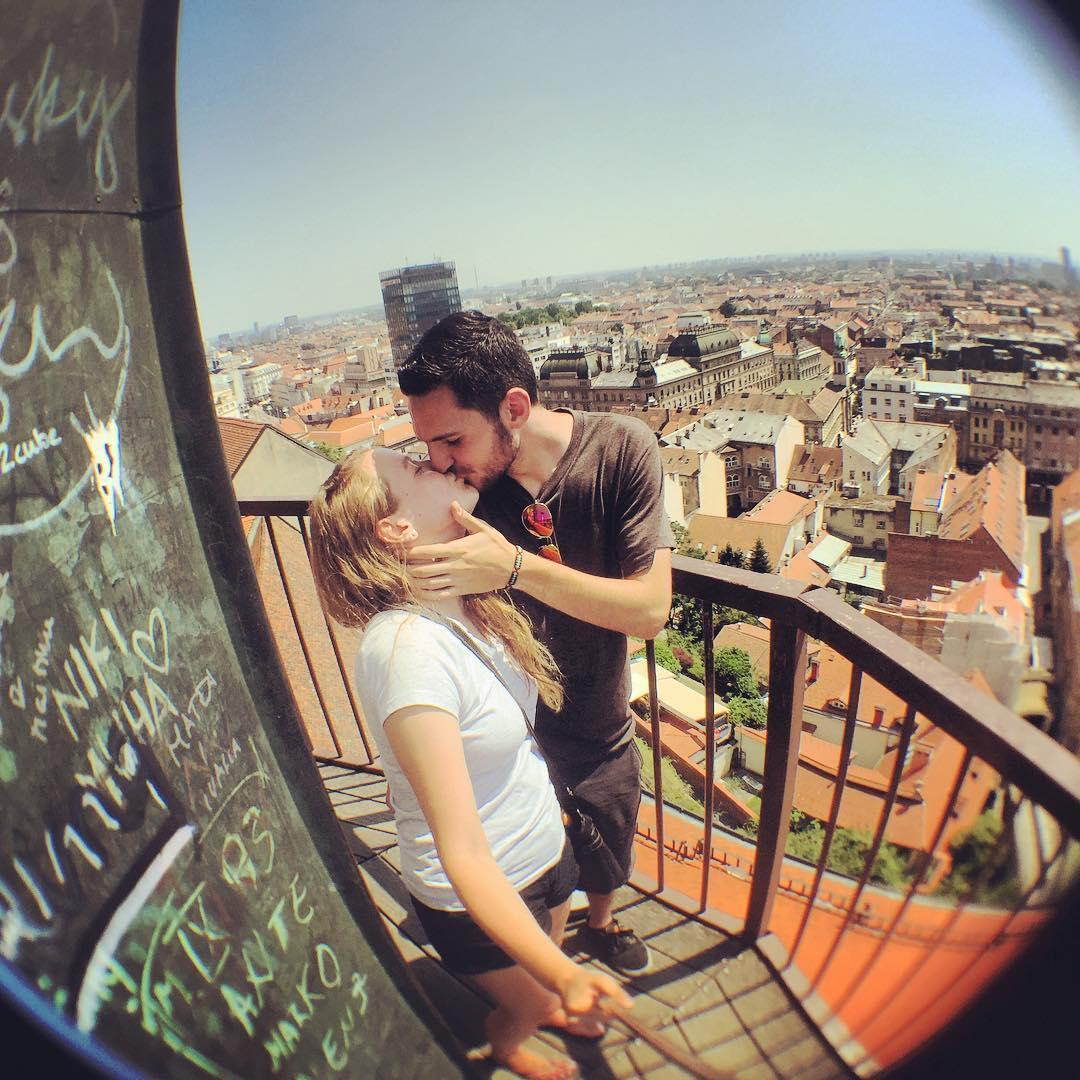 Travel makes one modest. You see what a tiny place you occupy in the world. Beautiful view from the Belvedere Tower. Oh the city is beautiful too. 😏 Zagreb, Croatia. July 2015.