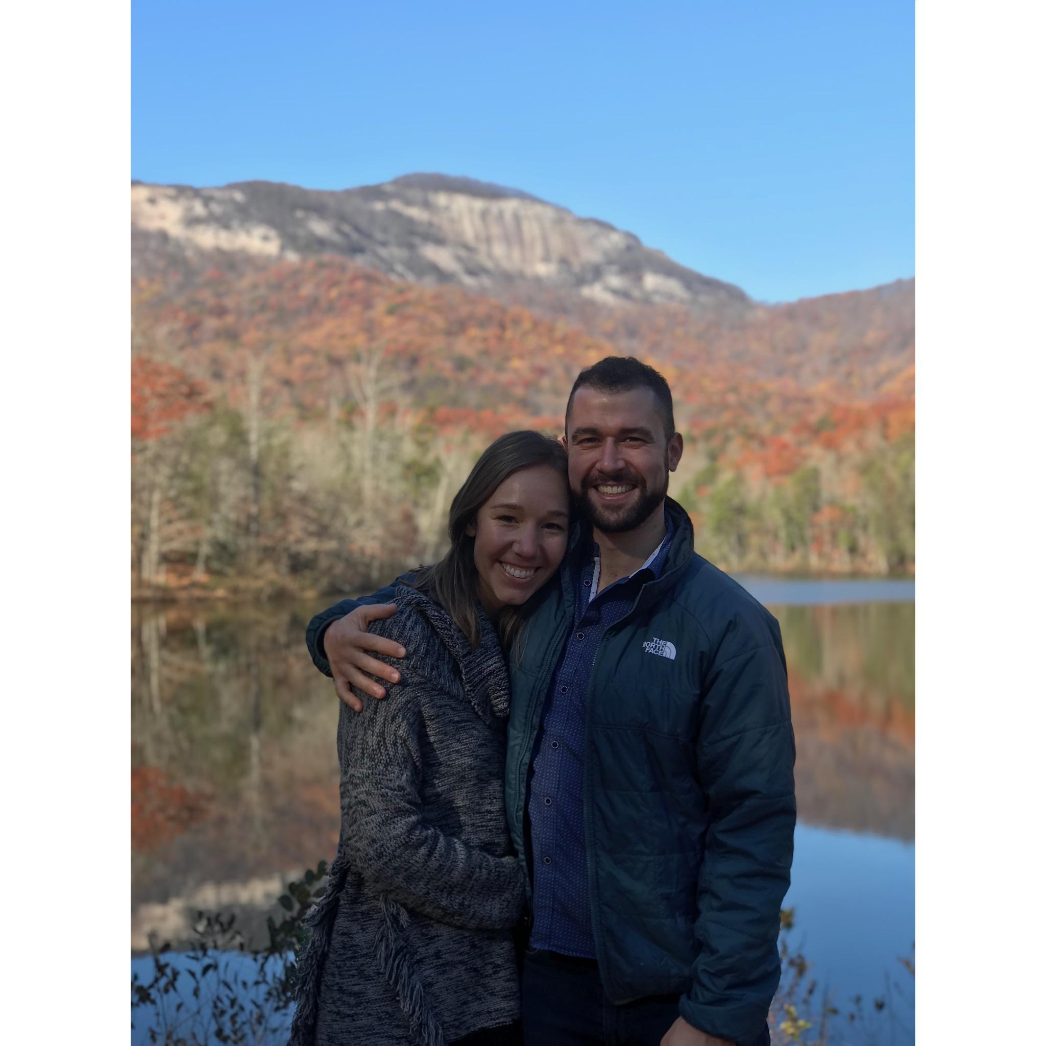 Taken the weekend of our engagement in Table Rock, South Carolina.