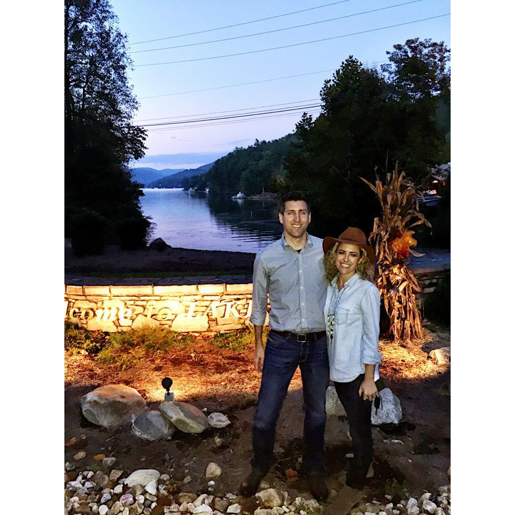 Our first trip to Lake Lure in October 2015. Also the site of our engagement December 2019