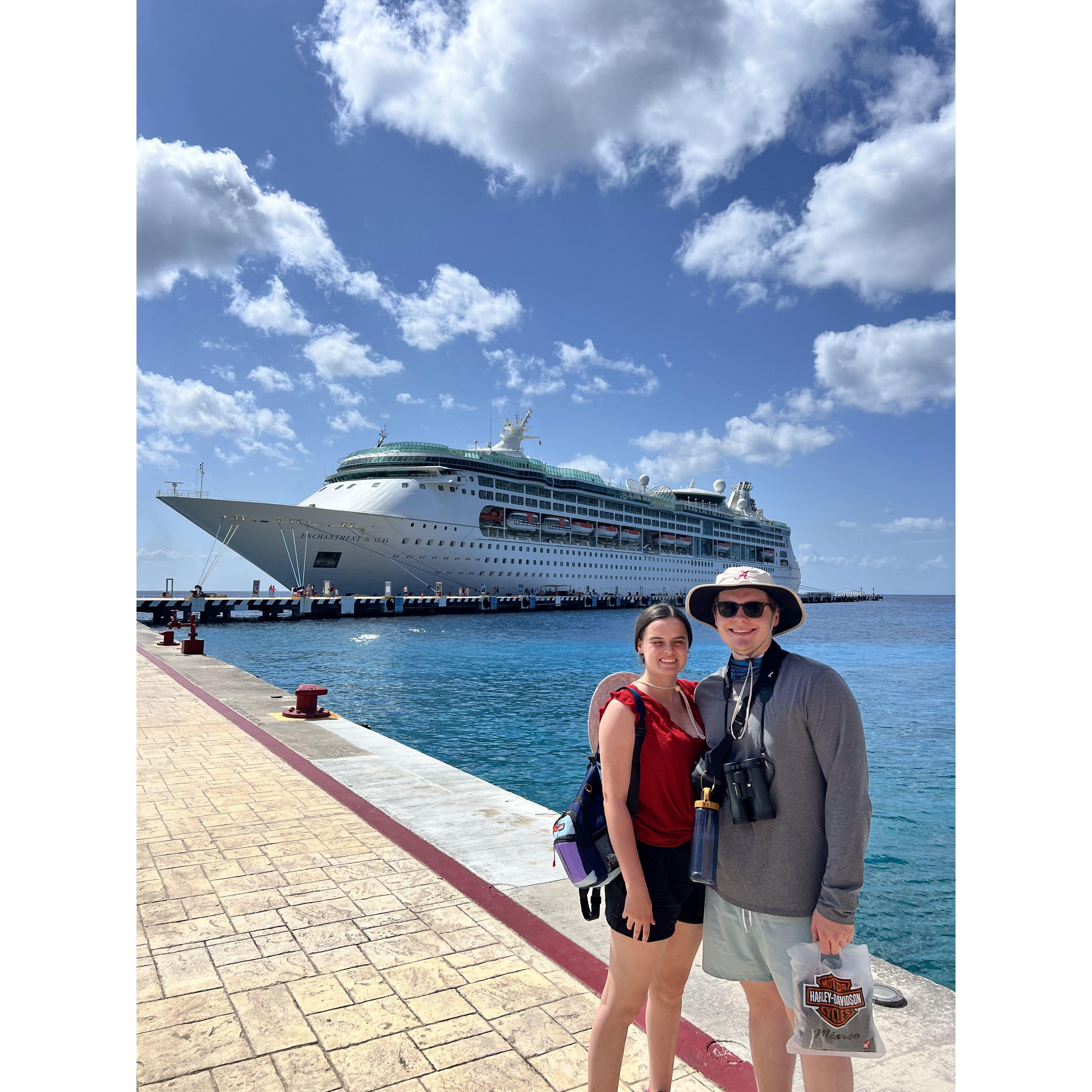Katie Beth and I on the port in Cozumel