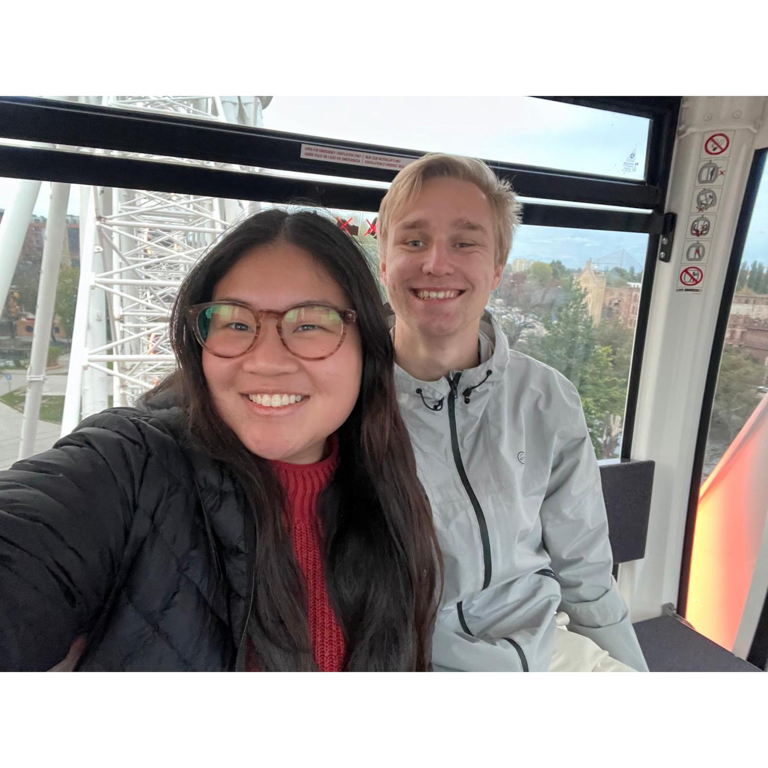 Taking the Ferris wheel in Gdansk, Poland. Fall 2023