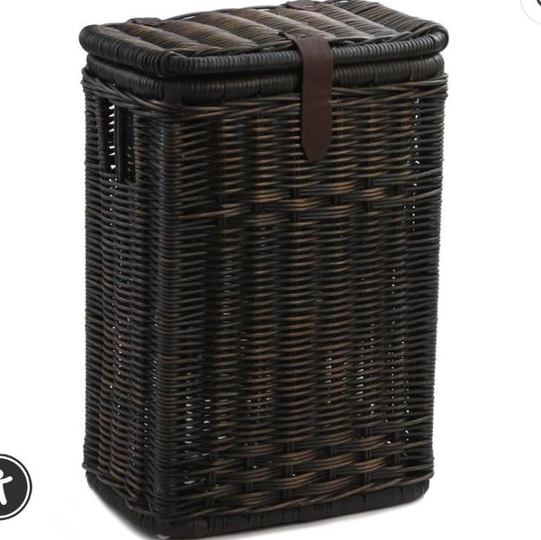 Wicker Kitchen Trash Basket with Metal Liner