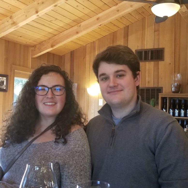 Our first of many wine tours together!