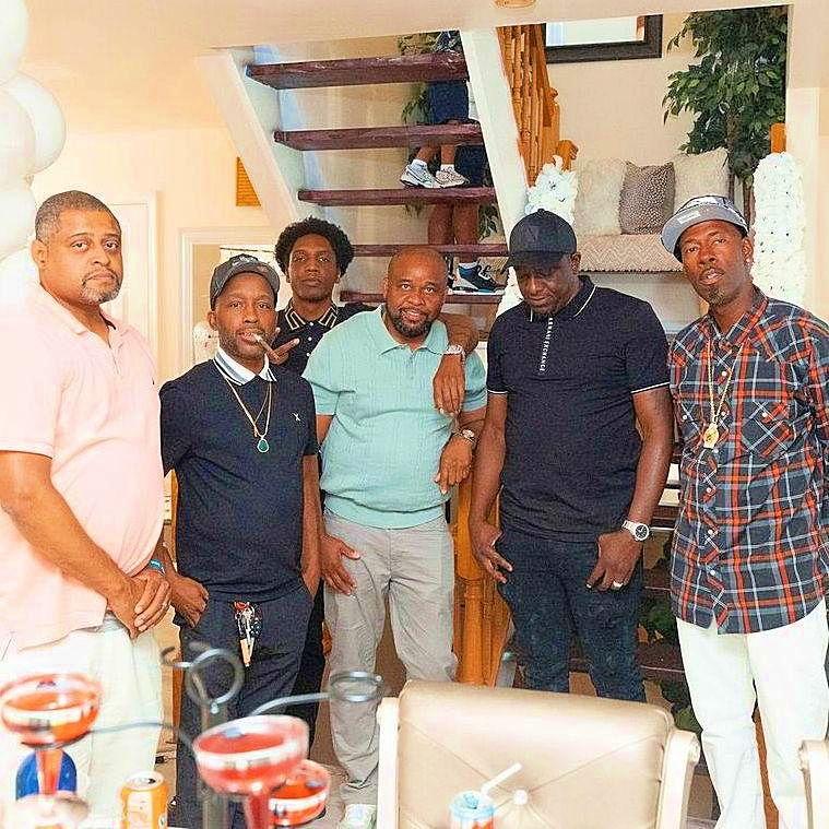 The groom and his squad!