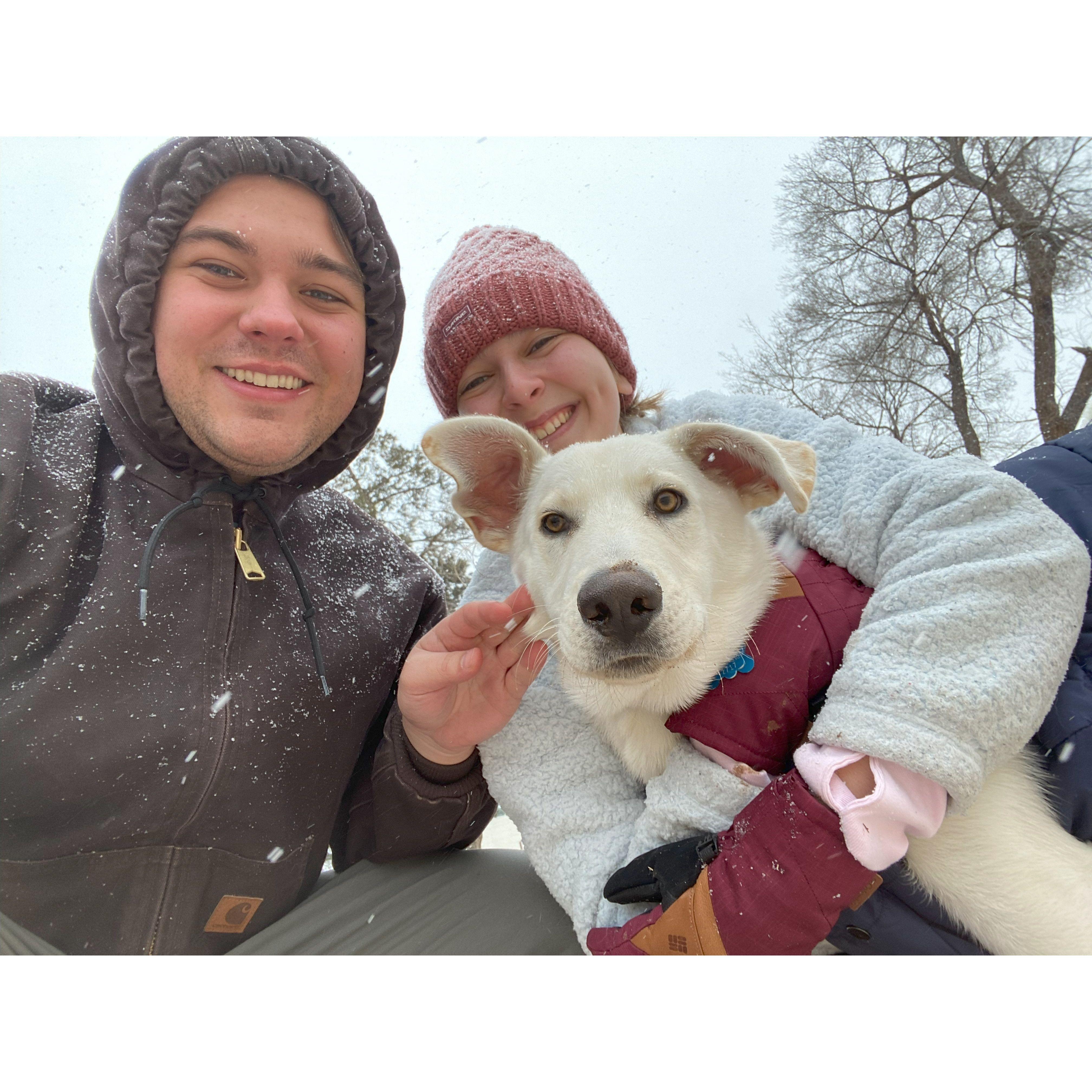 Kevin's first snow