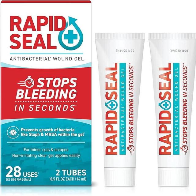 Rapid-Seal Wound Gel (2 Tubes) | Stops Bleeding in Seconds | FSA HSA Eligible | Ideal for Cuts, Scrapes and Razor Nicks for Emergency First Aid Supplies