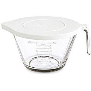 PAMPERED CHEF #2431 8 CUP GLASS CLASSIC BATTER BOWL NEW 2013 STYLE WITH LID
