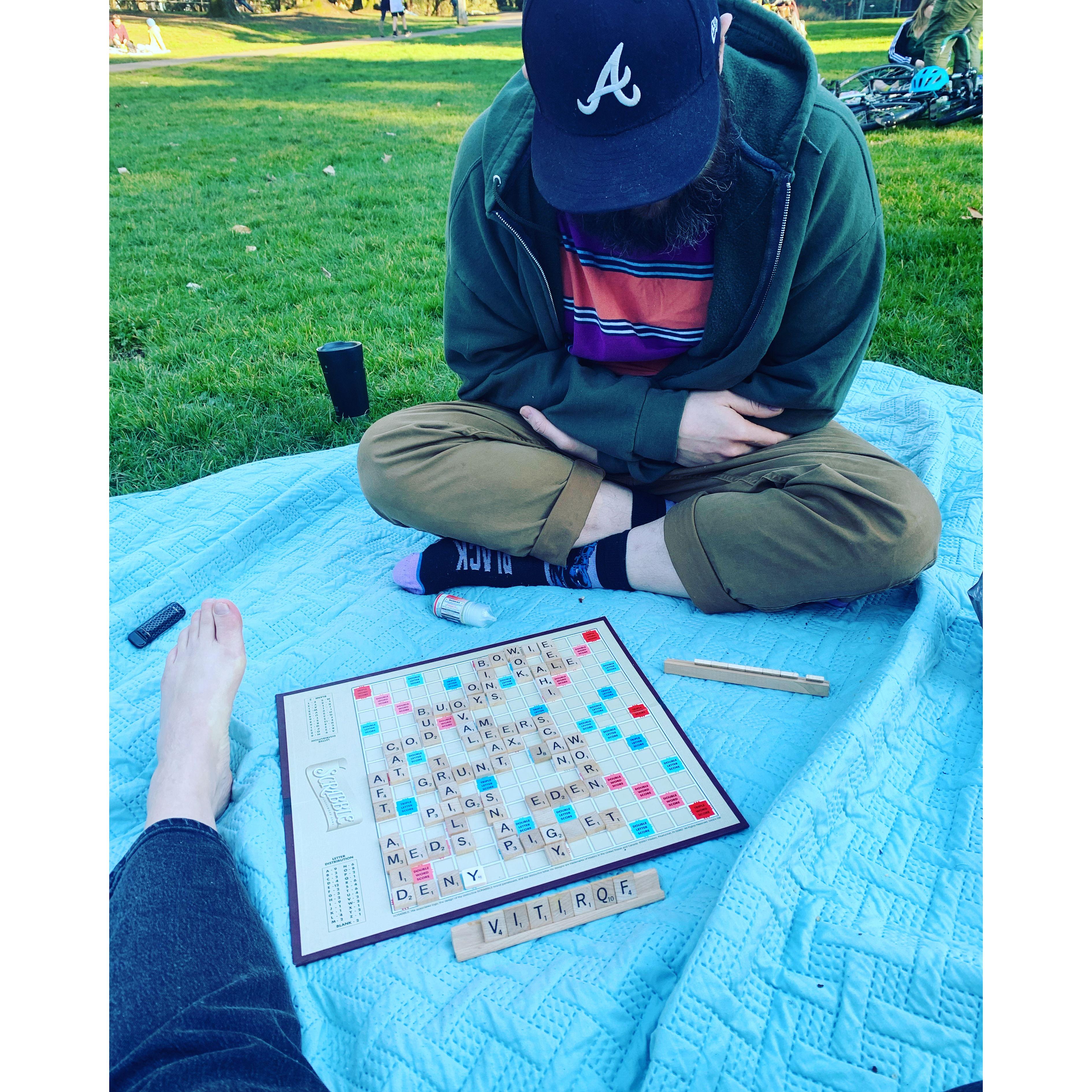 Many a Scrabble game has been played between us over the years