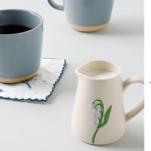 Stoneware Floral Creamer