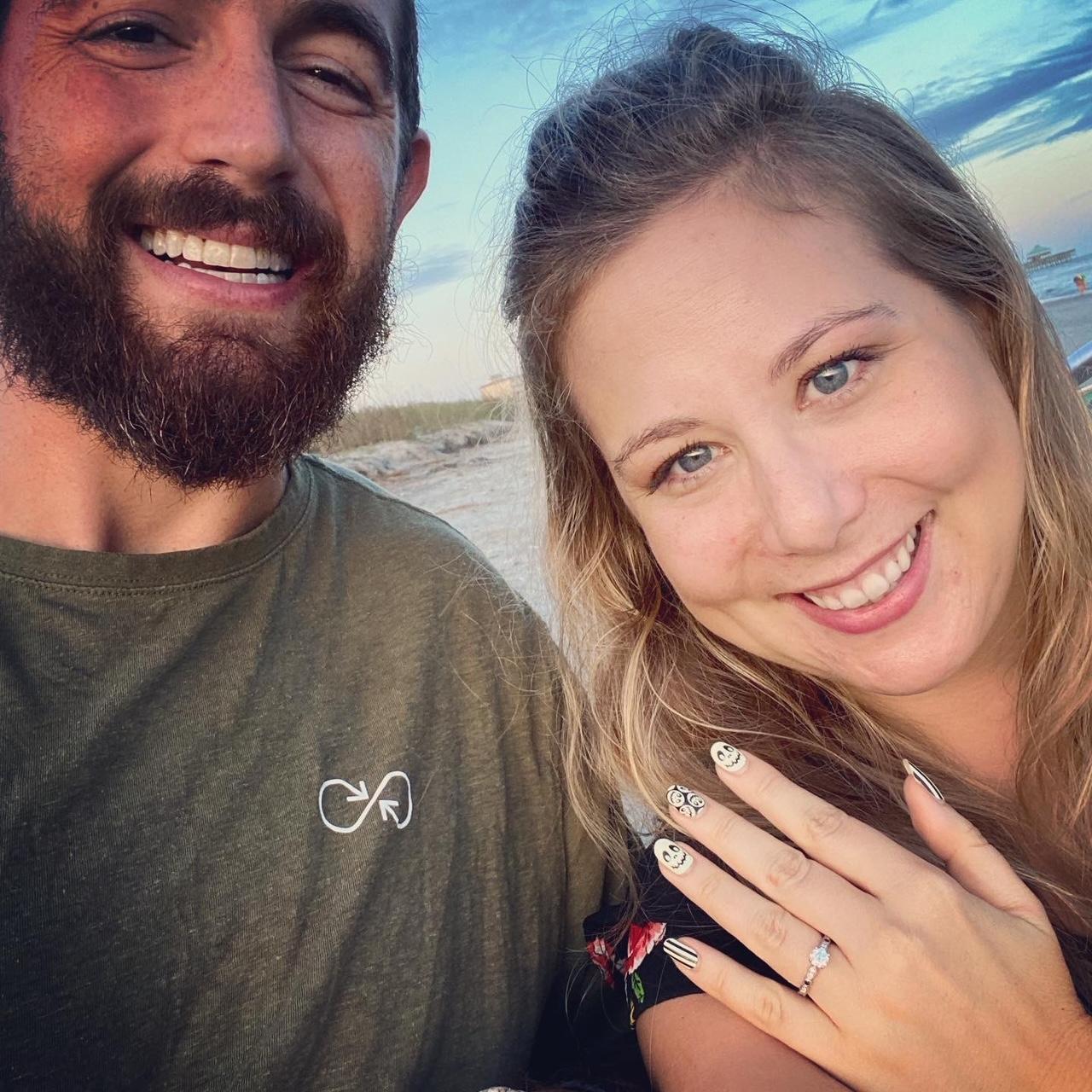 Surprise proposal at the beach!
