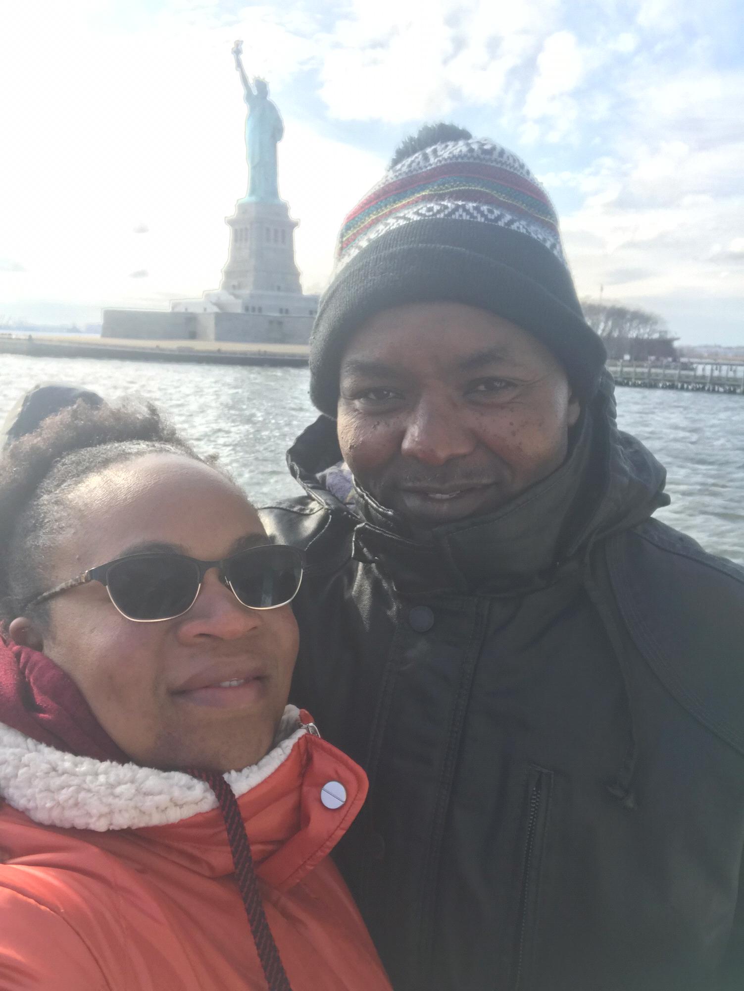 We were cold 🥶!  🗽
